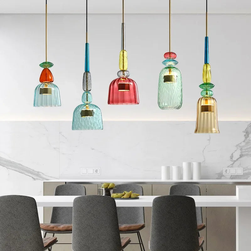 Adjustable Suspension Colorful Hanging Lamp Pendant