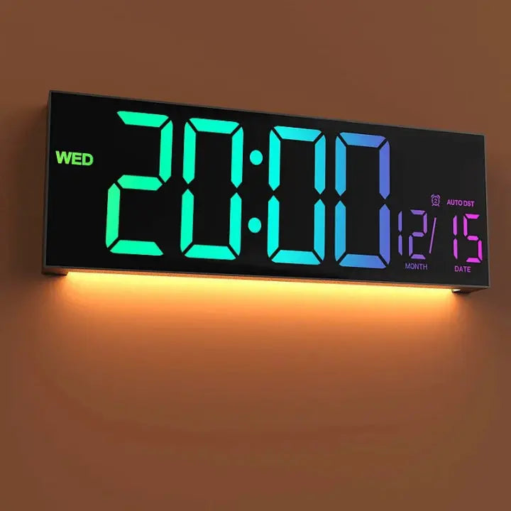 Oversized RGB Digital Wall Clock