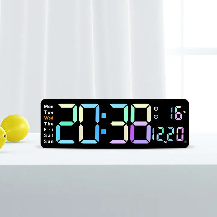 Oversized RGB Digital Wall Clock
