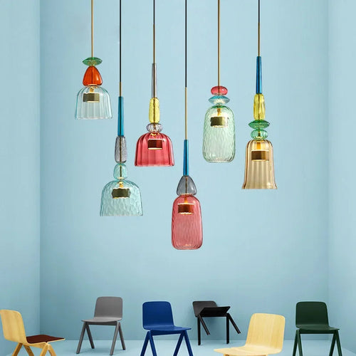 Adjustable Suspension Colorful Hanging Lamp Pendant