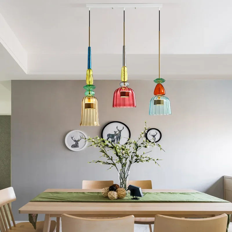 Adjustable Suspension Colorful Hanging Lamp Pendant