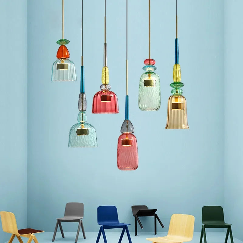 Adjustable Suspension Colorful Hanging Lamp Pendant
