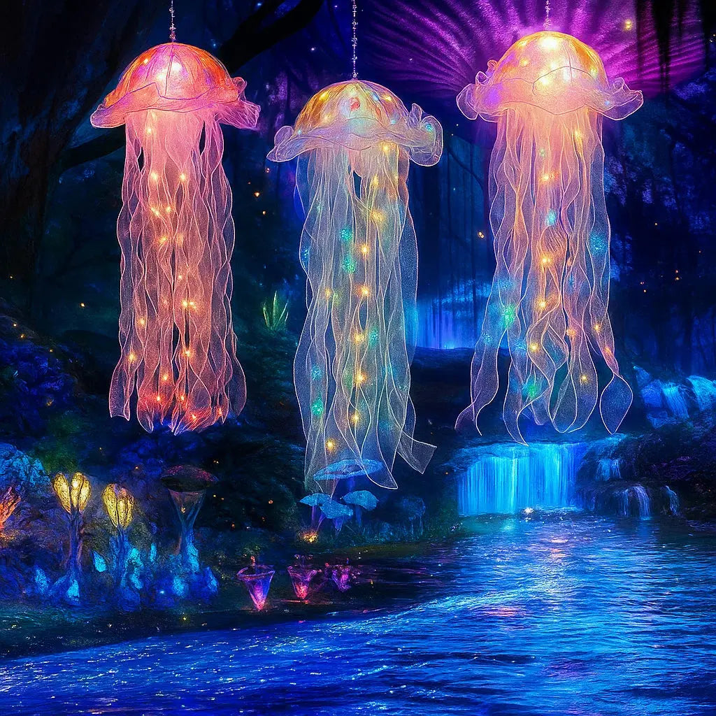 Luminescent Jellyfish Accent Lamp for Ambient Atmosphere