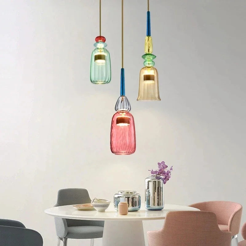 Adjustable Suspension Colorful Hanging Lamp Pendant