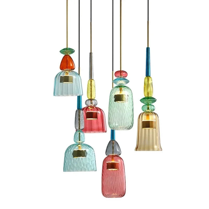 Adjustable Suspension Colorful Hanging Lamp Pendant